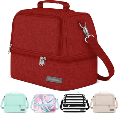 Simple Modern 8L Myriad Lunch Bag for Women & Men - Red Insulated Kids Lunch Box -Cherry