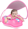 LAYCOL Baby Swimming Float Inflatable Baby Pool Float Ring Newest with Sun Protection Canopy,add Tail no flip Over for Age of 3-36 Months
