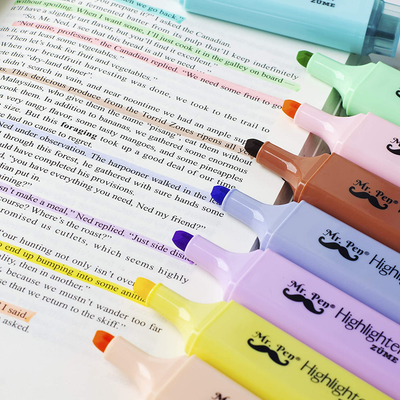 Mr. Pen- Pastel Highlighters, 8 Pack, Chisel Tip, Assorted Colors, Highlighters, No Smear Highlighter, Fast Dry, Bible Study Supplies, Pastel Marker, Pastel School Supplies, Pastel Highlighter Set