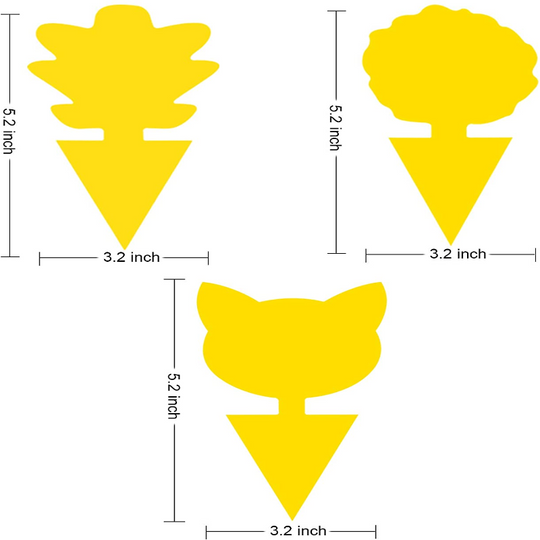Multi Pack Yellow Fruit Fly Trap, 5 x 3 Inches Sticky Fungus Gnat Killer for Flying Plant Insect, Fungus Gnats, Whiteflies