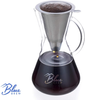 Blue Brew BB1011 Pour Over Brewer - Coffee Maker Carafe w/Permanent Filter - 15oz