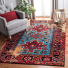 Safavieh Vintage Hamadan Collection VTH211Q Oriental Traditional Persian Non-Shedding Stain Resistant Living Room Bedroom Area Rug, 2'7" x 5', Red / Light Blue