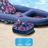 Aqua Campania Ultimate 2 in 1 Recliner & Tanner Pool Lounger with Adjustable Backrest and Caddy, Inflatable Pool Float
