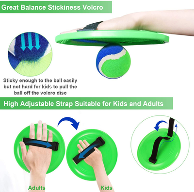Jalunth Ball Catch Set Games Toss Paddle - Beach Toys Back Yard Outdoor Lawn Backyard Throw Sticky Set Age 3 4 5 6 7 8 9 10 11 12 Years Old Boys Girls Kids Adults Family Outside Easter Gifts Green