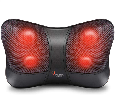 Neck and Back Massager Pillow, Shiatsu Kneading Massage with Heat for Shoulders, Lower Back, Waist, Legs, Foot and Full Body Muscle Pain Relief, VIKTOR JURGEN Unique Gifts for Men, Women