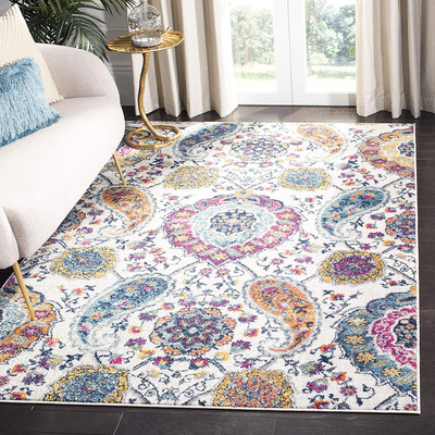 Safavieh Madison Collection MAD600B Boho Chic Glam Paisley Non-Shedding Stain Resistant Living Room Bedroom Area Rug, 3' x 5', Cream / Multi