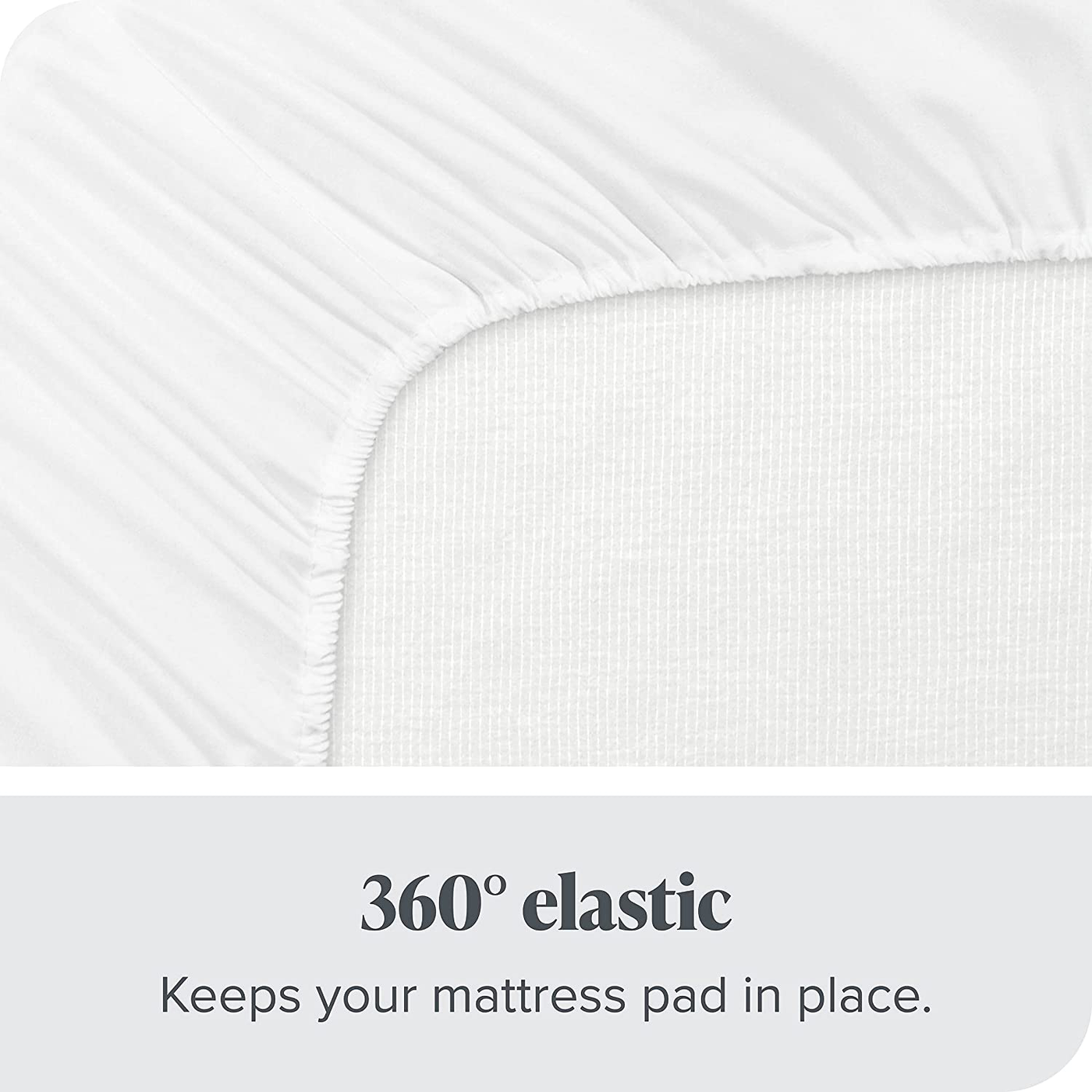 Bare Home Quilted Fitted Mattress Pad (Twin) - Cooling Mattress Topper - Easily Washable - Elastic Fitted Mattress Cover - Stretch-to-Fit up to 15 Inches Deep (Twin)