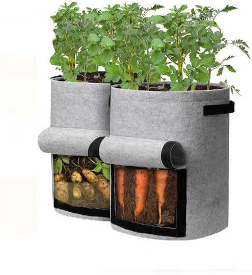 7 or 10 Gallon Grow Bags Fabric Pots with Handles