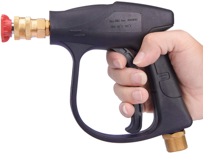 GDHXW X-884 Complete set box for car washing 3000 PSI High Pressure Snow Foam Lance Foam Cannon Foam Blaster M22 thread conversion adapter 5 Pressure Washer Nozzles Cleaning gloves