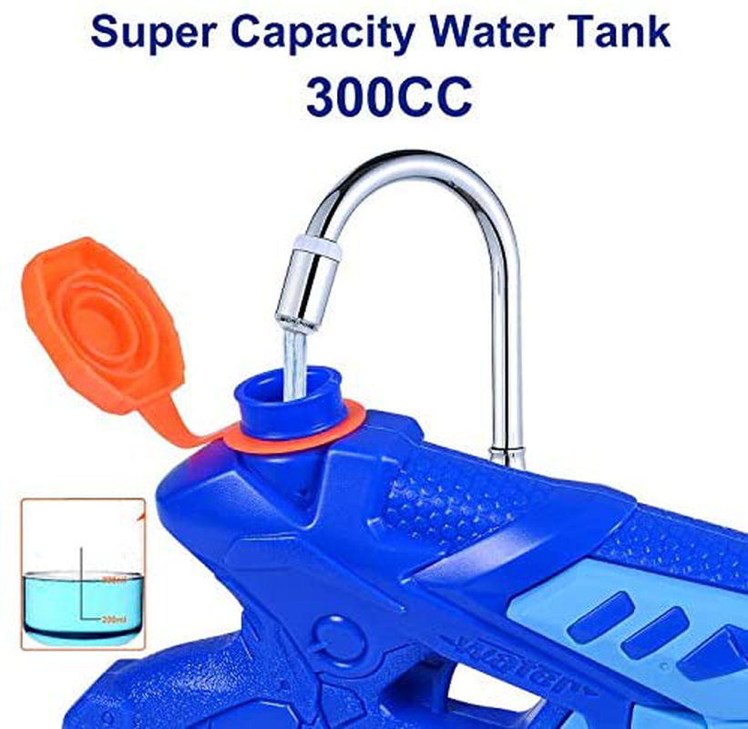 HITOP Water Guns for Kids Super Squirt Water Blaster Guns 300CC Toy Summer Swimming Pool Beach Sand Outdoor Water Fighting Play Toys Gifts for Boys Girls Children (2 Pack Boys Girls)