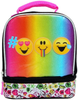 Emojination, Multicolor Emoji Lead Safe chambers insulated Lunch Tote Bag Box, 8 inches by 9 inches