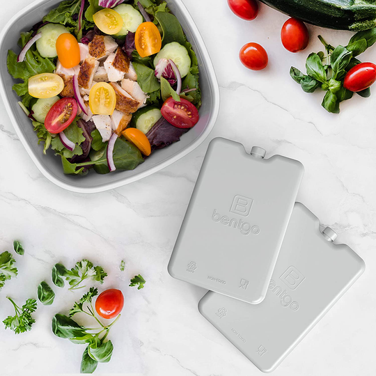 Bentgo Ice Lunch Chillers - Ultra-Thin Ice Packs Perfect for Everyday Use in Lunch Bags, Lunch Boxes and Coolers - 4 Pack (Blue)