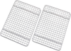 Checkered Chef Cooling Rack - Set of 2 Stainless Steel, Oven Safe Grid Wire Racks for Cooking & Baking - 8” x 11 ¾"