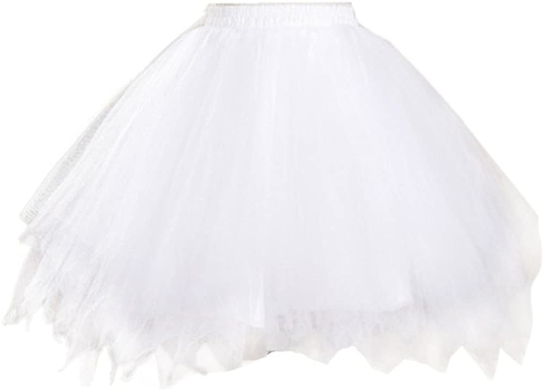Honeystore Women's Short Vintage Ballet Bubble Puffy Tutu Petticoat Skirt
