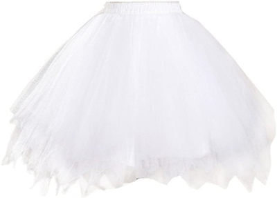 Honeystore Women's Short Vintage Ballet Bubble Puffy Tutu Petticoat Skirt
