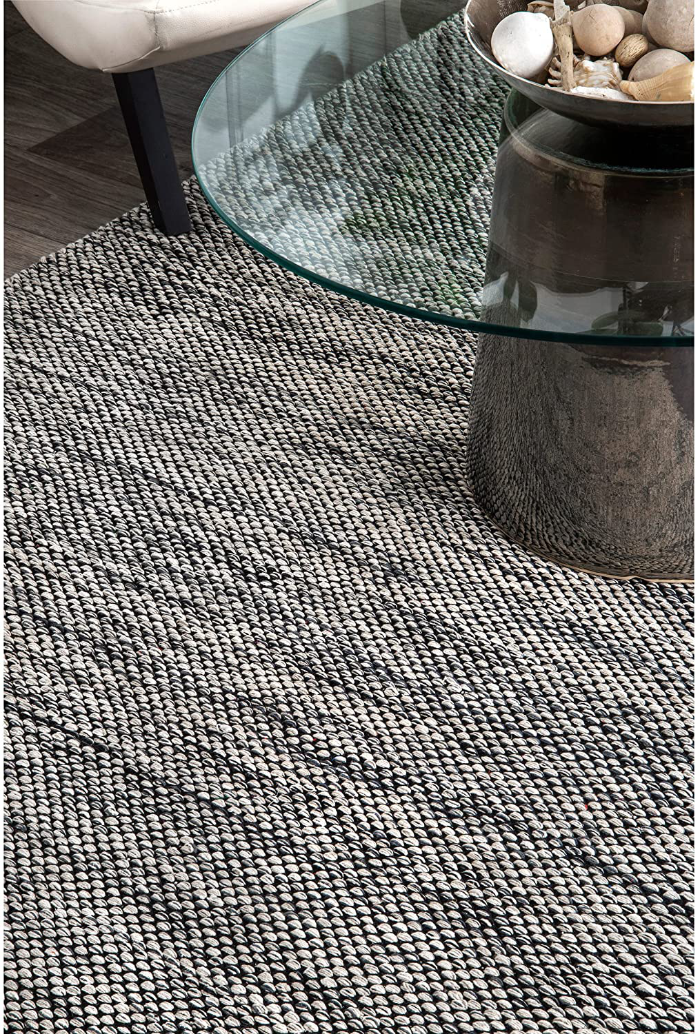 nuLOOM Hand Woven Area Rug, 3' x 5', Grey