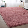 Merelax Soft Modern Indoor Large Shaggy Rug for Bedroom Livingroom Dorm Kids Room Home Decorative, Non-Slip Plush Fluffy Furry Fur Area Rugs Comfy Nursery Accent Floor Carpet 5x8 Feet, Blush