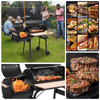 Outdoor BBQ Charcoal Grill Barbecue Pit with Offset Smoker