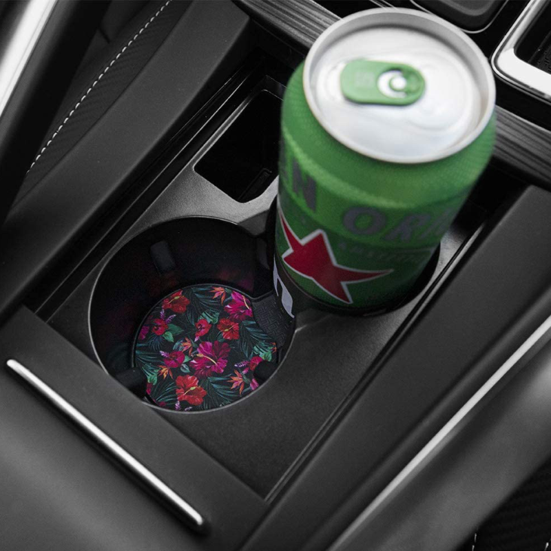 Removable 2 Pack Absorbent Car Coasters 