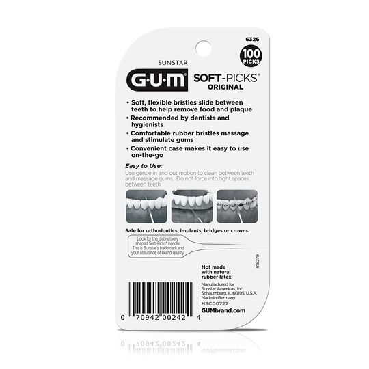 GUM - 6326RA Soft-Picks Original Dental Picks, 100 Count