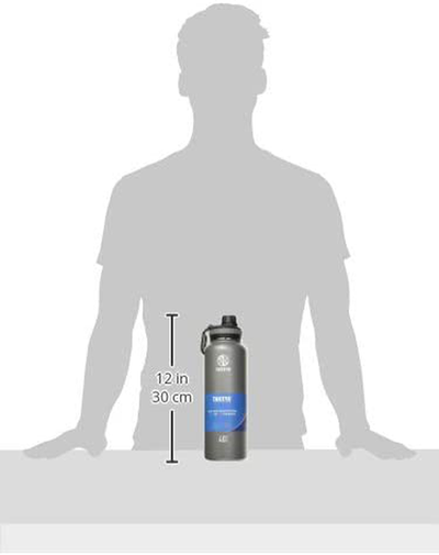 Takeya Originals Vacuum-Insulated Stainless-Steel Water Bottle, 40oz, Graphite (50025)
