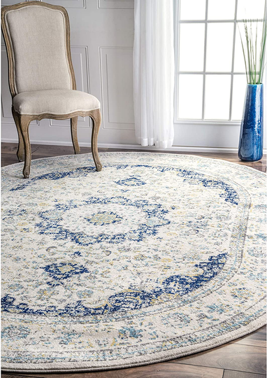 nuLOOM Paisley Verona Vintage Persian Area Rug, 3' x 5' Oval, Blue