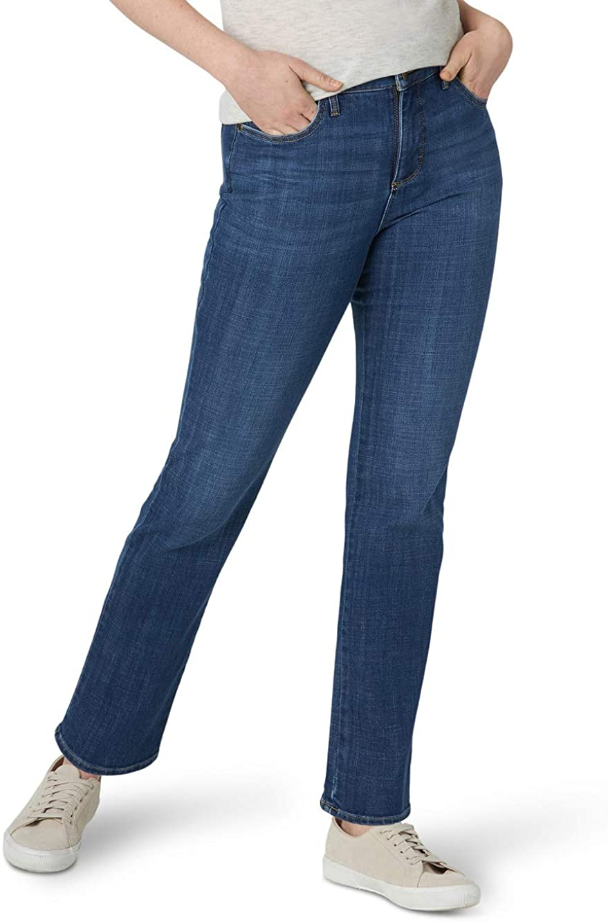 Lee Women’s Instantly Slims Classic Relaxed Fit Monroe Straight Leg Jean