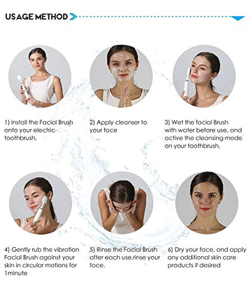 Lezhisnug Facial Cleansing Brush Head For PHILIPS Sonicare FlexCare Diamond Clean 