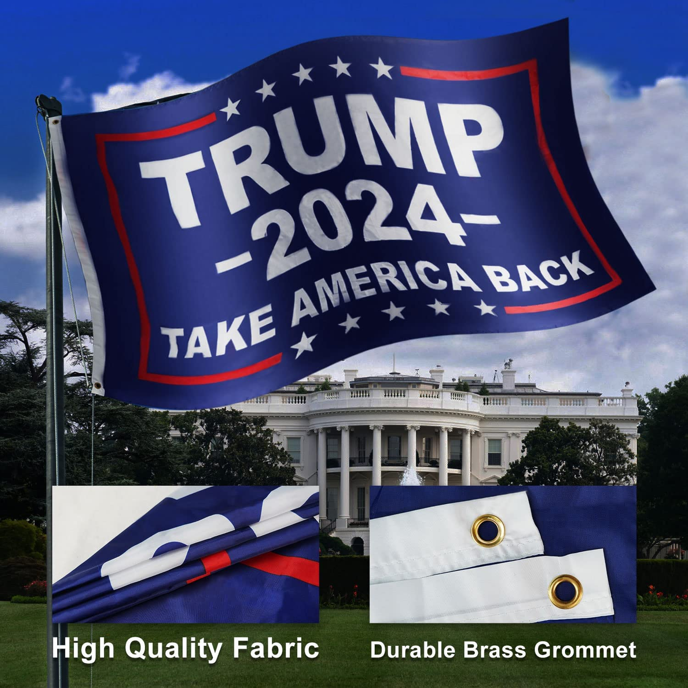 Donald Trump Flags, Take America Back Flag 3x5 Feet 