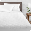 Bare Home Quilted Fitted Mattress Pad (Twin) - Cooling Mattress Topper - Easily Washable - Elastic Fitted Mattress Cover - Stretch-to-Fit up to 15 Inches Deep (Twin)