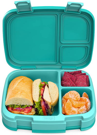 Bentgo Fresh – Leak-Proof, Versatile 4-Compartment Bento-Style Lunch Box with Removable Divider, Portion-Controlled Meals for Teens and Adults On-The-Go – BPA-Free, Food-Safe Materials (Green)