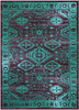 Maples Rugs Georgina Traditional Area Rugs for Living Room & Bedroom [Made in USA], 5 x 7, Winberry/Teal