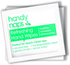 Handynaps Alcohol-Free Hand Wipes Case of 1000 Individually Wrapped Wipes with Fresh Lemon Scent and Gentle On The Skin