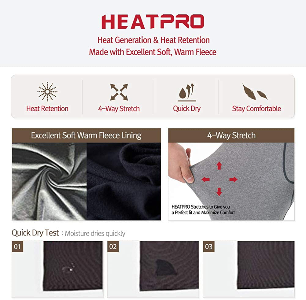 Feelvery Women's HEATPRO Thermal Underwear for Women Ultra Soft Fleece Lined Thermal Winter Base Layers Long Johns Set