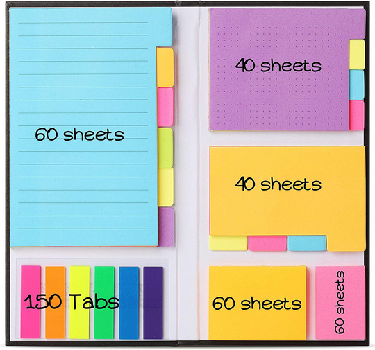 Mr. Pen- Sticky Notes Set, Sticky Notes Tabs, 410 Pack, Divider Sticky Notes, School Supplies, Office Supplies, Planner Sticky Notes, Sticky Note Dividers Tabs, Book Notes, Bible Sticky Notes