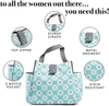 Fit + Fresh Westport Insulated Soft Liner Lunch Bag Kit, Classic Navy Dot