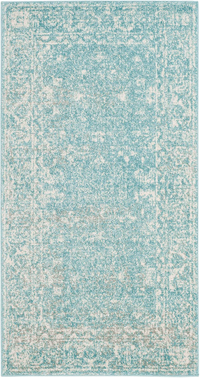 Safavieh Evoke Collection EVK270D Shabby Chic Distressed Non-Shedding Stain Resistant Living Room Bedroom Accent Rug, 2'2" x 4', Light Blue / Ivory