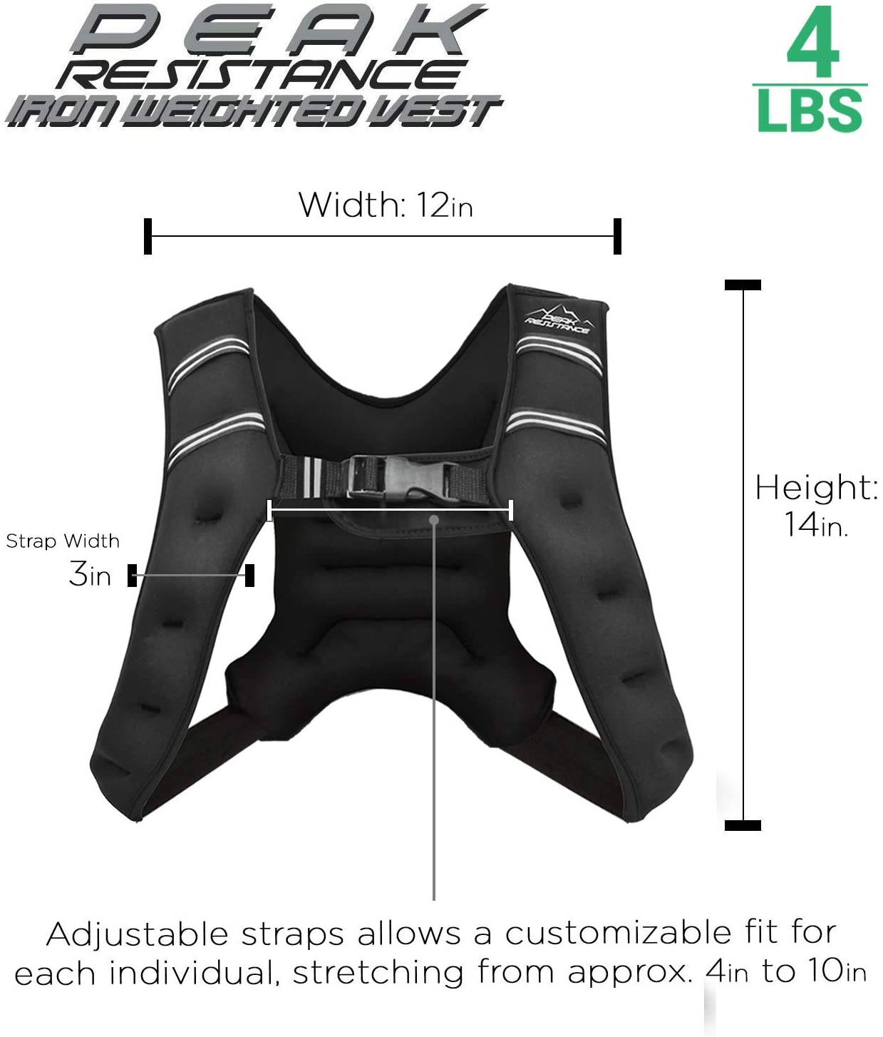 Sport Weighted Vest Workout Equipment, Multiple Weights Available 