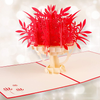 Reca Creations Handmade Pop Up Card, 3D Flowers Card with Vase - Gift Card for Valentines, Birthday, Anniversary, Christmas, Holidays, Greeting and Special Occasions