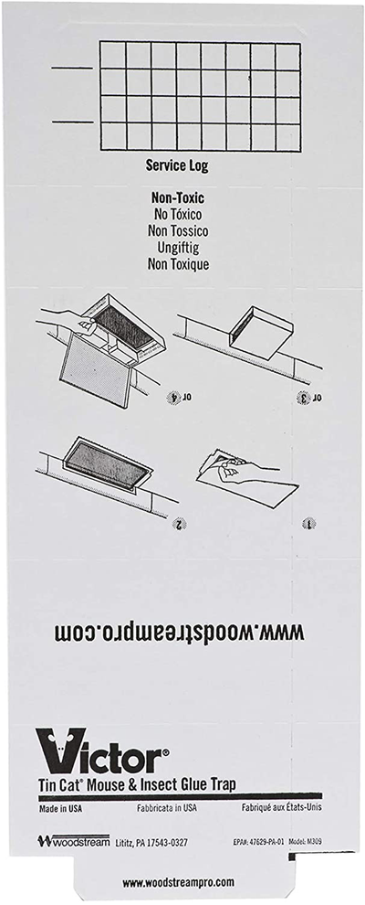 Victor M309 72 Pack Insect & Mouse Glue Board, White
