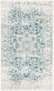 Safavieh Madison Collection MAD603J Oriental Snowflake Medallion Distressed Non-Shedding Stain Resistant Living Room Bedroom Accent Rug, 2'3" x 4', Teal / Ivory