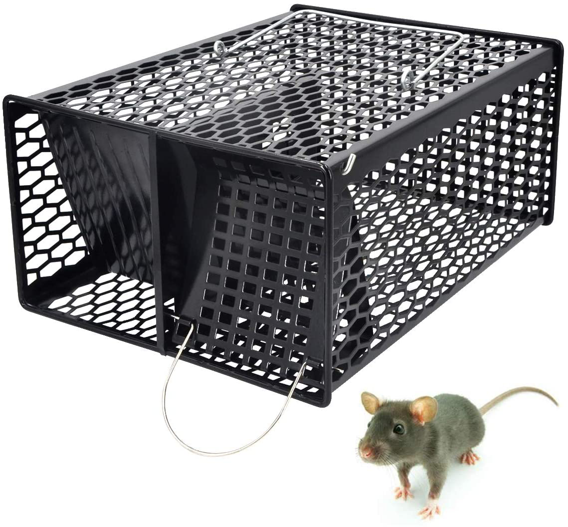 ROCKBIRDS Rat Traps - Humane Continuous Catch Live Animal Trap for Rat, Large Mouse, Chipmunk, Squirrel and Weasel, Reusable for Indoor and Outdoor Use, Safe for Kids and Pets 