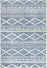 Safavieh Tulum Collection TUL272D Moroccan Boho Tribal Non-Shedding Stain Resistant Living Room Bedroom Area Rug, 3' x 5', Ivory / Navy