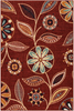 Maples Rugs Reggie Floral Area Rugs for Living Room & Bedroom [Made in USA], 3'4 x 5, Merlot