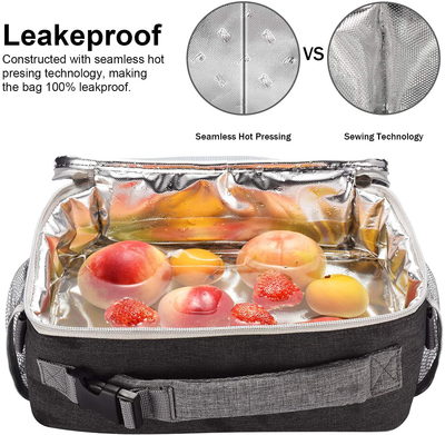 Lunch Bag One Size,Insulated Lunch Bag with FDA Silicone Lids ,Lunch Box Insulated Lunch Container(Mint)
