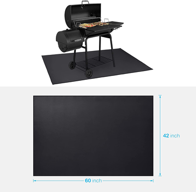 MAJITA Under Grill Mat 42 ×30 Inch for Outdoor Charcoal, Flat Top, Smokers, Gas Grills.Oil-Proof and Water-Proof BBQ Fireproof Mat Protects Deck Grass, Indoor Fireplace Mat Fire Pit Mat