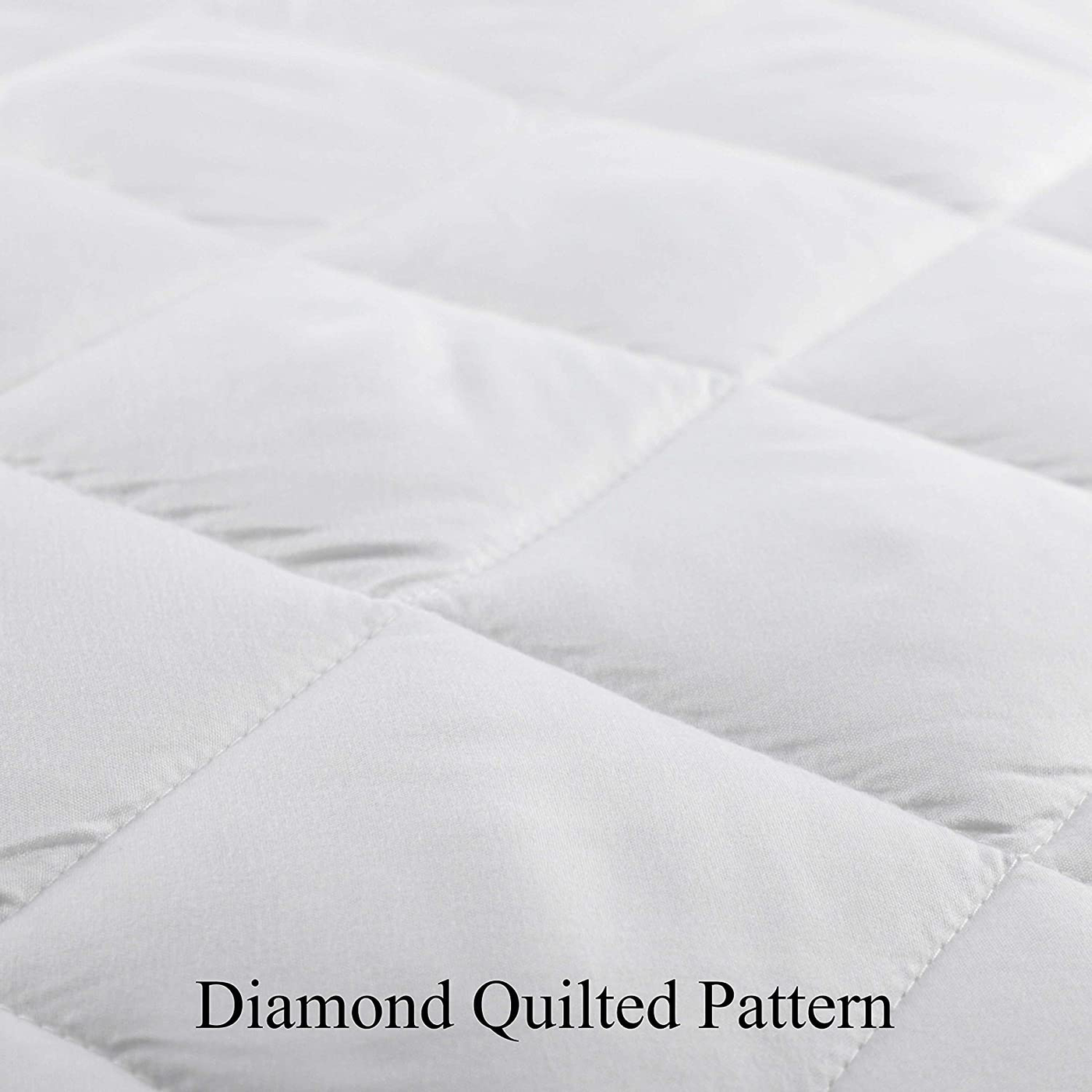 Mea Cama Quilted Mattress Topper Pad Fitted Cover - Fits 16 inch Deep Mattress (Queen)