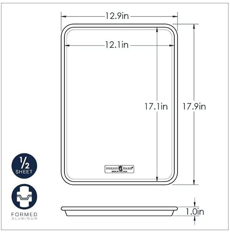 Nordic Ware 2 Pc Naturals Big Sheet W/Oven Safe Nonstick Grid, 1-Pack, Aluminum