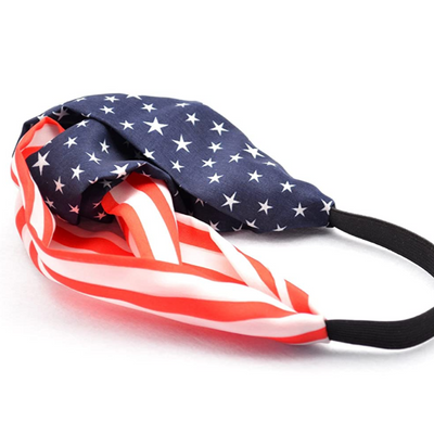 American Flag Red White Blue Patriotic Bandana for Women 4th of July Decorations