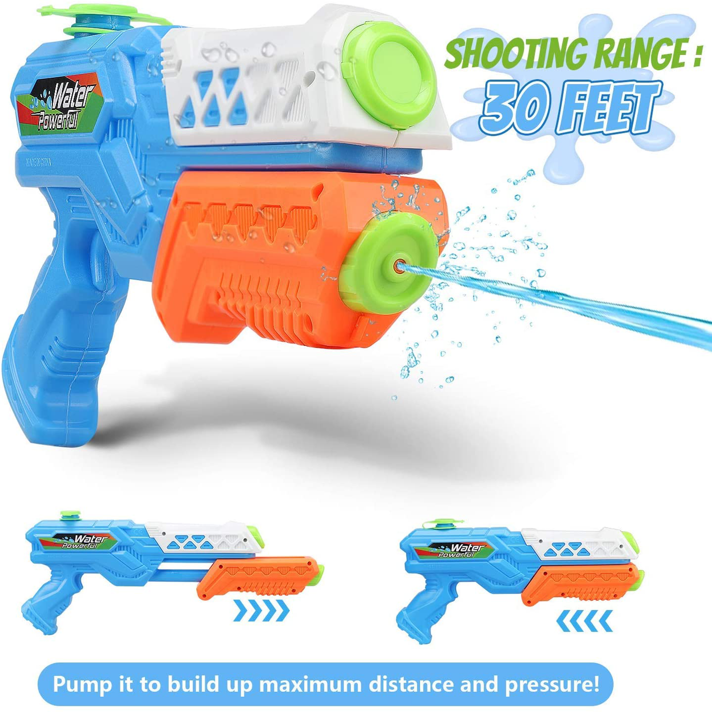 Toy Life Water Guns for Kids or Adults - 2 Pack Super Blaster Soaker Water Gun - Water Shooter Toy - Kids Outdoor Toys and Games for Boys, Girls - Pool Water Guns Summer Toy for Toddlers, Kids, Adults